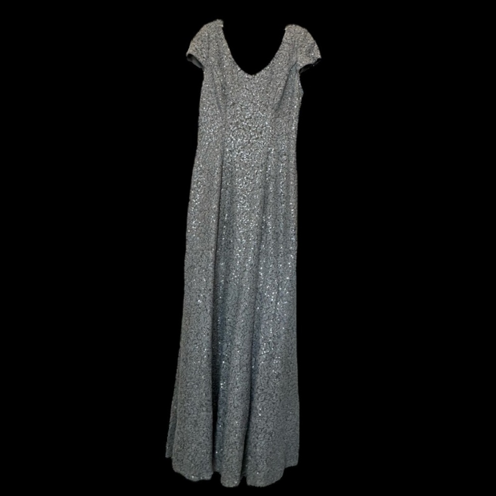 Special Occasion, Mother of the Bride, Bride Brocade Floor Length Dress ~ size 6 - Picture 5 of 9